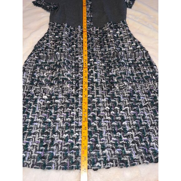 Carolina Herrera Wool Blend Tweed & Knit Dress Size 4 – Classic & Elegant - Picture 14 of 15